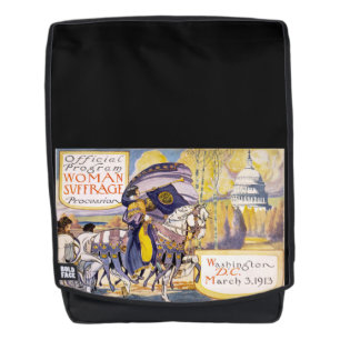 Vintage Frauen leiden an Werbung Rucksack