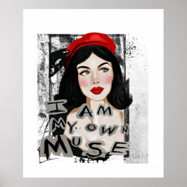 Vintage Frauen mit Frida Kahlo Zitat Poster