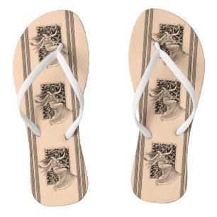 Vintage Frauen tanzen Flip Flops