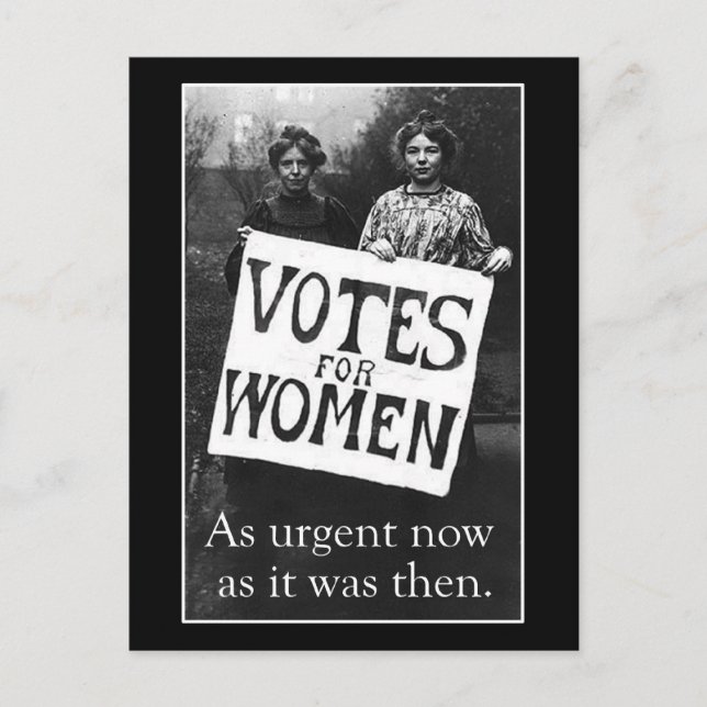 Vintage Frauen Wahlvorlagennachricht Postkarte (Vorderseite)