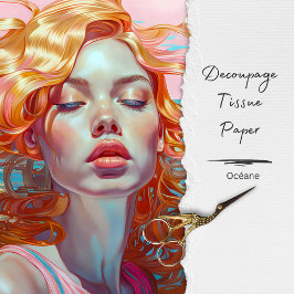 Vintage Frauendekoupage Seidenpapier