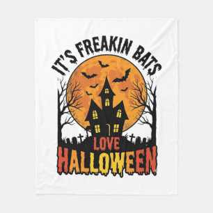Vintage Freakin Fledermäuse lieben Halloween-Shirt Fleecedecke