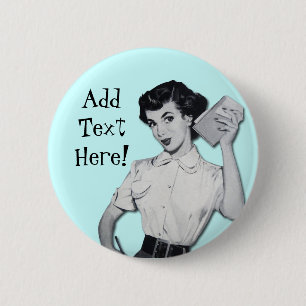 Vintage freche Sekretärin Button