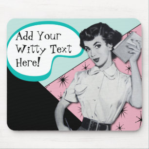 Vintage freche Sekretärin-Mauspad Mousepad