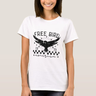 Vintage Free Bird 1973 America Eagle Grafik T-Shirt