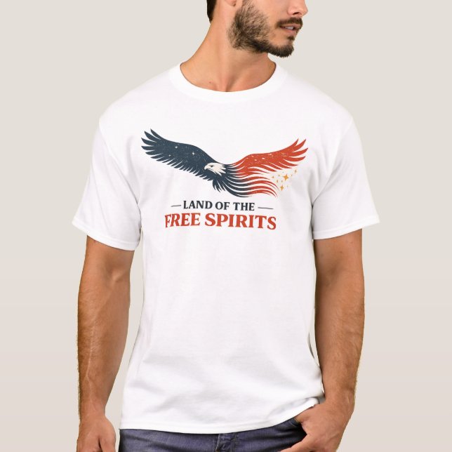 Vintage Freedom Eagle Design T-Shirt (Vorderseite)