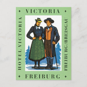 Vintage Freiburg Victoria Postkarte