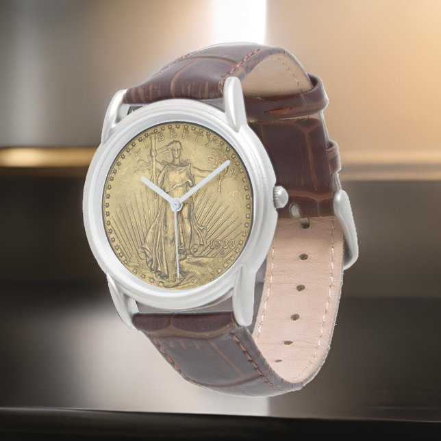 Vintage Freiheitsmünze 1933 Gold Kupfer | Armbanduhr (Von Creator hochgeladen)