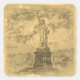 Vintage Freiheitsstatue, New York - Aufkleber