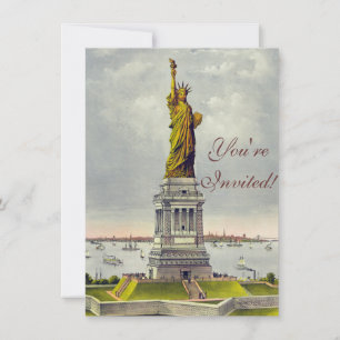Vintage Freiheitsstatue New York Einladung