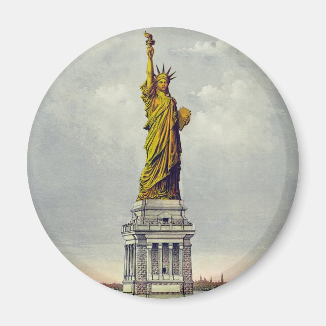 Vintage Freiheitsstatue New York Magnet (Vorne)
