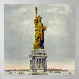 Vintage Freiheitsstatue New York Poster