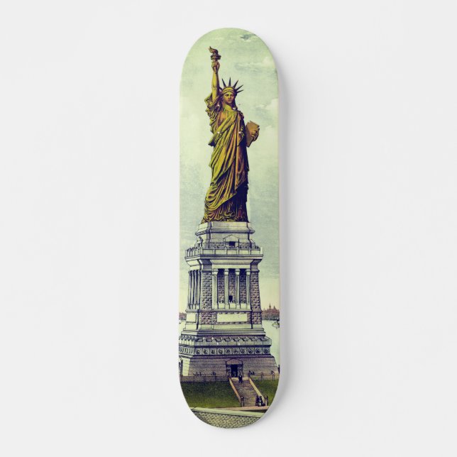 Vintage Freiheitsstatue Skateboard (Vorne)