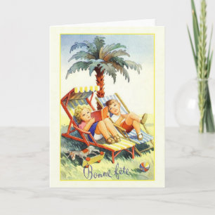 Vintage French Birthday Card Karte