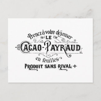 Vintage French Cacao - Payraud Anzeige Postkarte