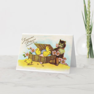 Vintage French Easter Feiertagskarte
