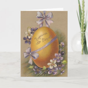 Vintage French Easter Greeting Card Feiertagskarte