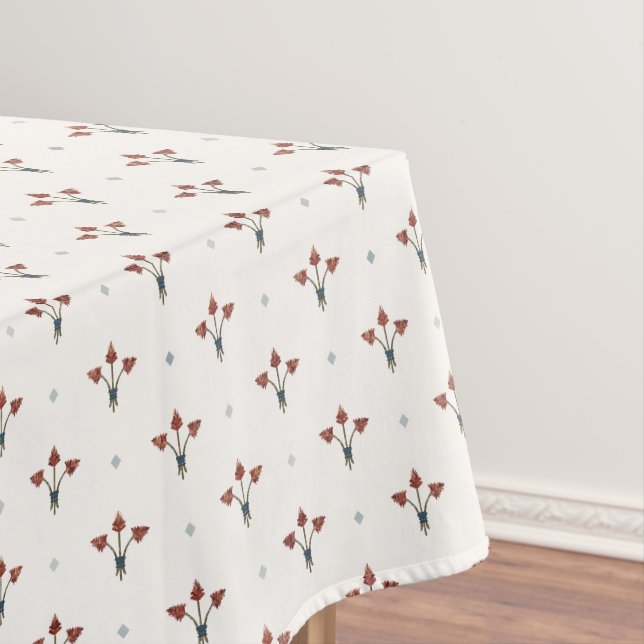 Vintage French Imperial Floral & Diamond Motif  Tischdecke (Beispiel)
