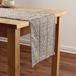 Vintage French Inspired Striped Floral Tablecloth  Kurzer Tischläufer