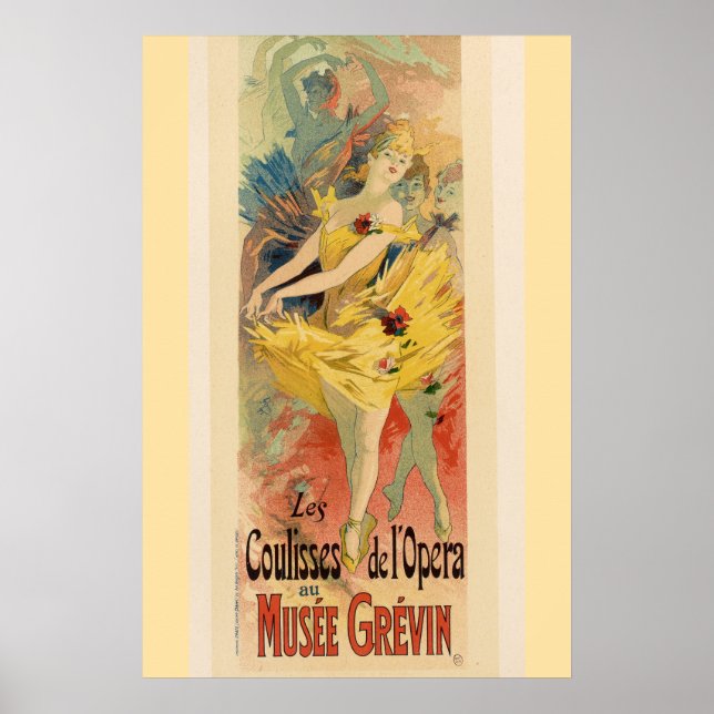 Vintage french opera ballet coulisses de l'opera poster (Vorne)