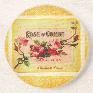 Vintage French Perfume Label Getränkeuntersetzer