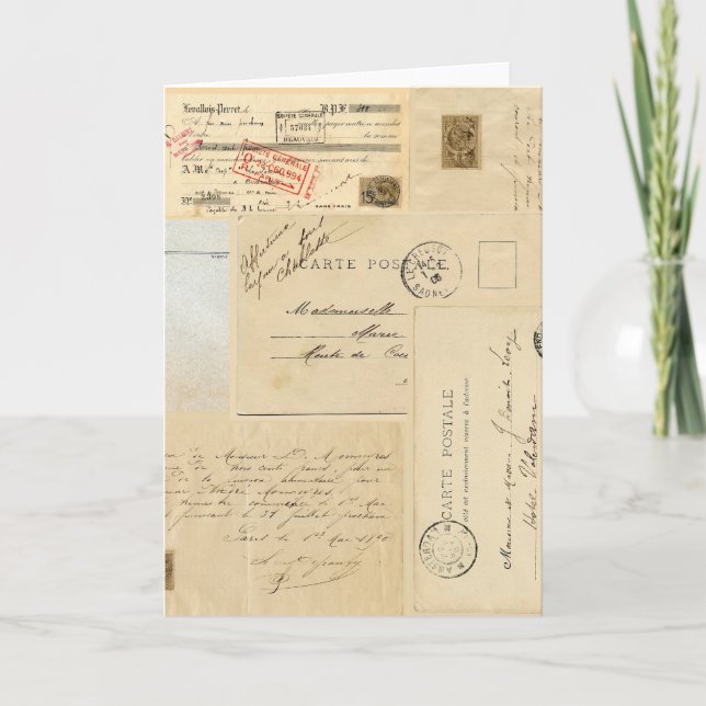 Vintage French Postcard Greeting Card Karte (Vorderseite)