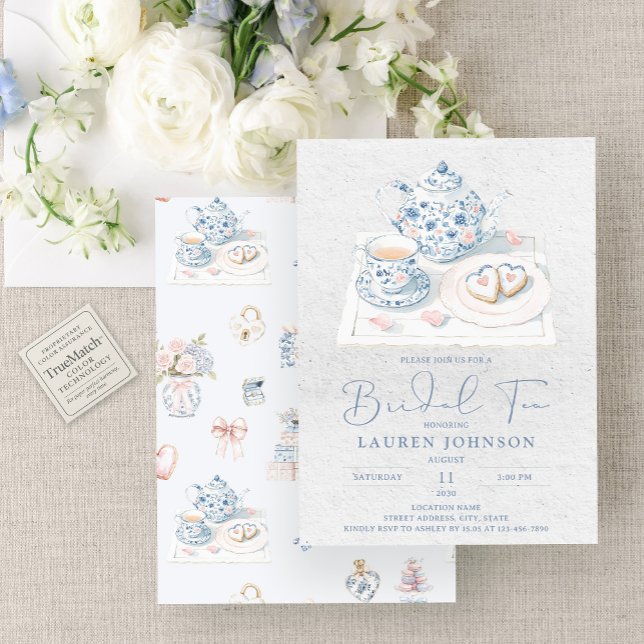 Vintage French Toile Chinoiserie Bridal Tea Shower Einladung (Von Creator hochgeladen)