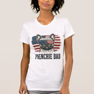 Vintage Frenchie Dad Patriotisches Bulldog-Shirt_1 T-Shirt