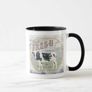Vintage Fresh Creamery Kuh Tasse