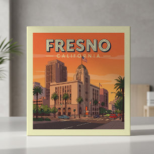 Vintage Fresno Kalifornien Fliese
