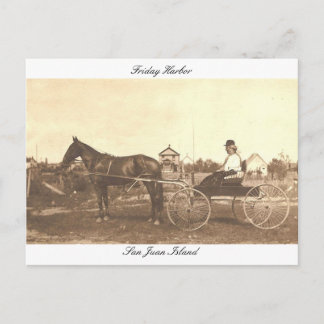 Vintage Friday Harbor Postkarte