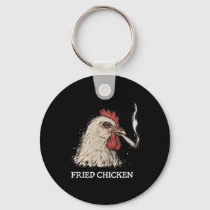 Vintage Fried Chicken Drogen-Huhn Meme Lustig Schlüsselanhänger