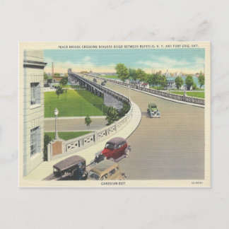 Vintage Friedensbrücke über New York, Ontario Postkarte