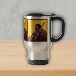 Vintage Friedenspfeife eines indianischen Kriegers Reisebecher