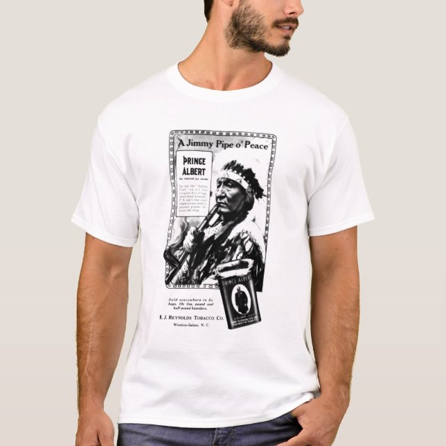 Vintage Friedenspfeife-Raucher-Anzeige, T-Shirt (Vorderseite)