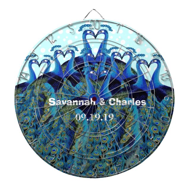 Vintage Friedenstruppen Küssen Hochzeitsgeschenke Dartscheibe (vorne)