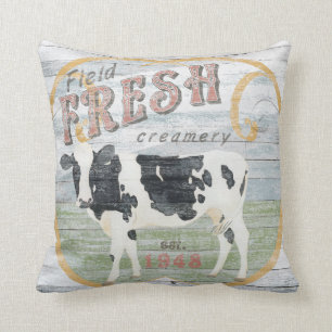 Vintage frische Molkerei-Kuh Kissen