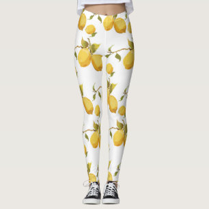 Vintage frische Zitronen: einfaches Design Leggings