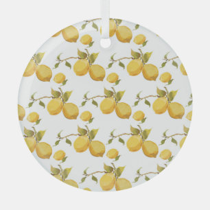 Vintage frische Zitronen: einfaches Design Ornament Aus Glas
