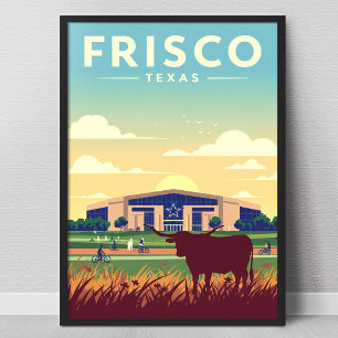 Vintage Frisco Texas Poster