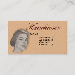 Vintage Friseur-Profil-Geschäfts-Karte #22 2 Visitenkarte