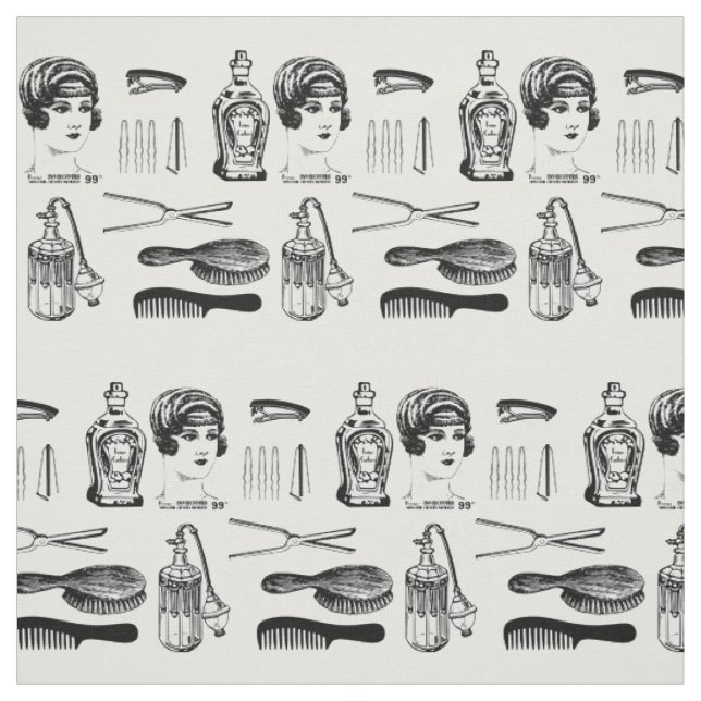 Vintage Friseurschere  Stoff (Muster)