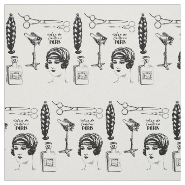 Vintage Friseurschere  Stoff (Muster)