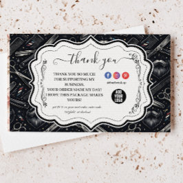 Vintage-Friseurwerkzeug-Stil Dankeskarte