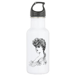 Vintage Frisur Trinkflasche