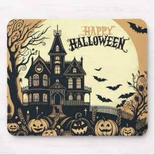 Vintage Frohe Halloween Kunst Mousepad