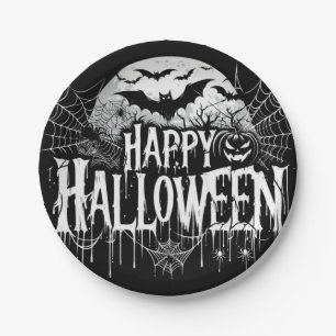 Vintage Frohe Halloween Kunst Pappteller