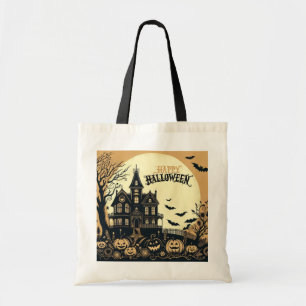 Vintage Frohe Halloween Kunst Tragetasche