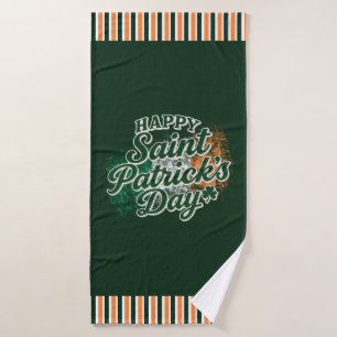 Vintage Frohe St. Patricks Day Badehandtuch