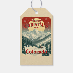 Vintage Frohe Weihnachten aus Colorado Geschenkanh Geschenkanhänger